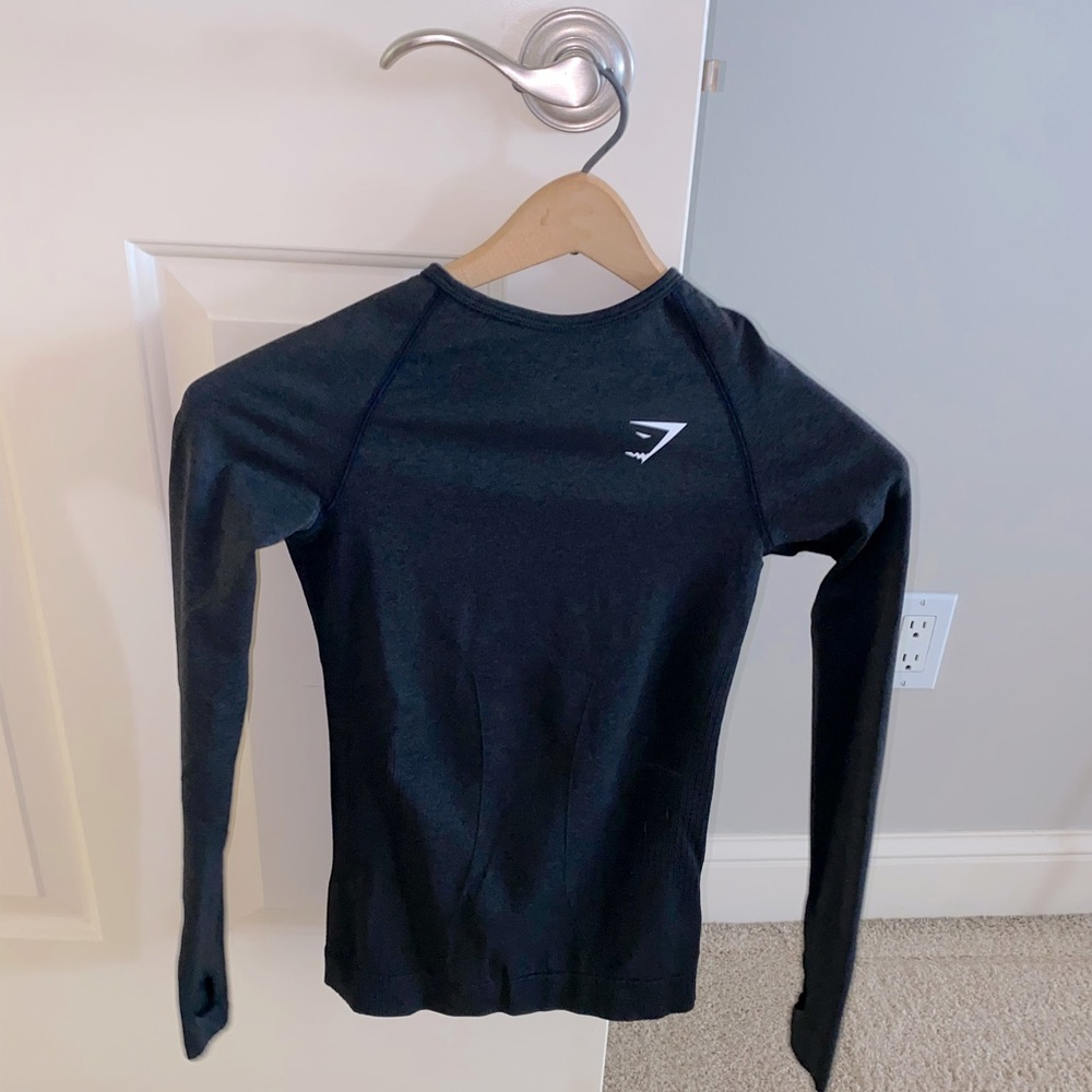 Gymshark Vital Seamless long sleeve. Black. XS